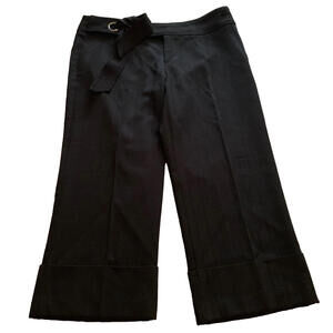 👖🖤Cache - Black Cropped Cuffed Pants Size